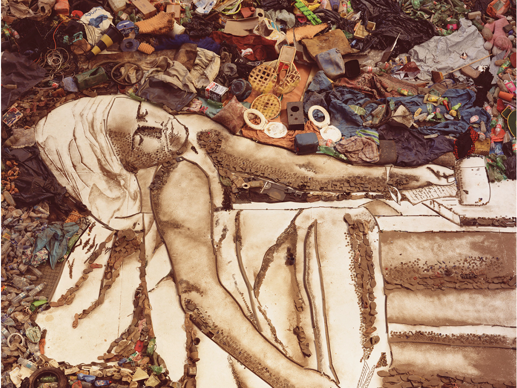 Marat(Sebastiao)(2008) from Vik Muniz's Pictures of Garbage series