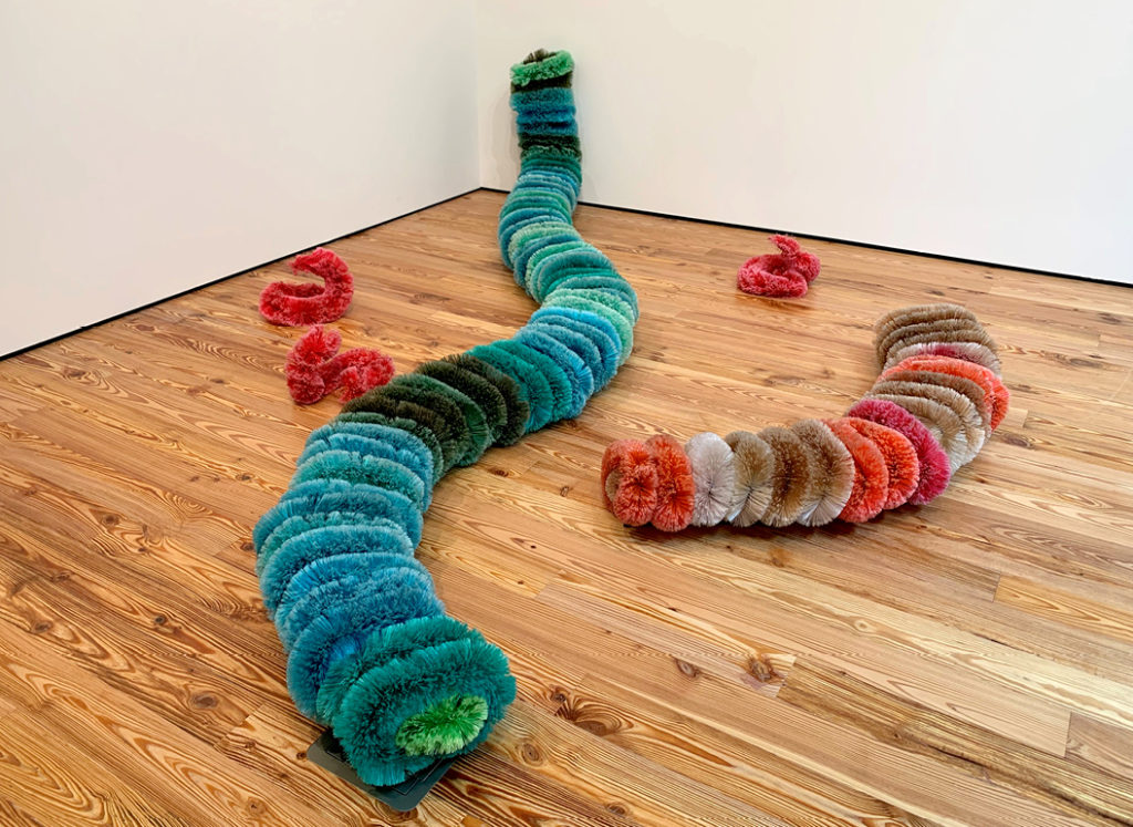 Pino Pascali's Bachi de Setola are acrylic bristle brushes on metal supports