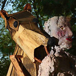 Thordis Adalsteinsdottir’s sculpture entitled, Bear Eats Man(2013)