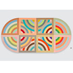 "Hiraqla Variation II" (1968) by Frank Stella. Magna on canvas.