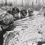 Allan Kaprow's happening "Household" , photograph of women licking Jam off a car by Sol Goldberg