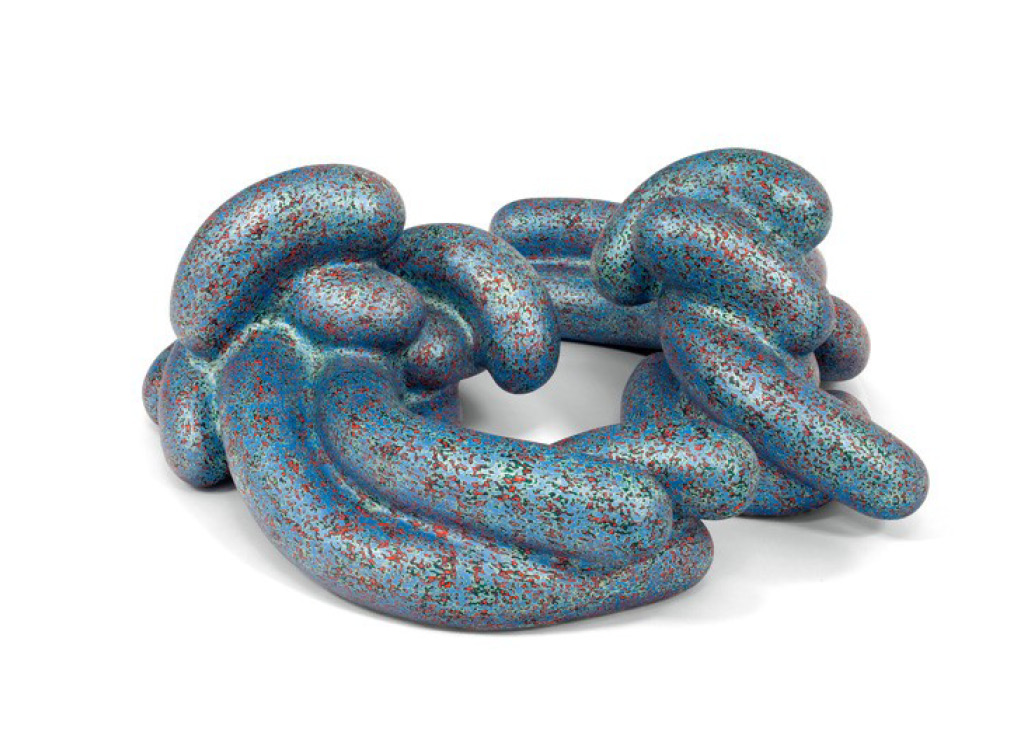 Ken Price's Eek (2008) is made of Acrylic on fired ceramic