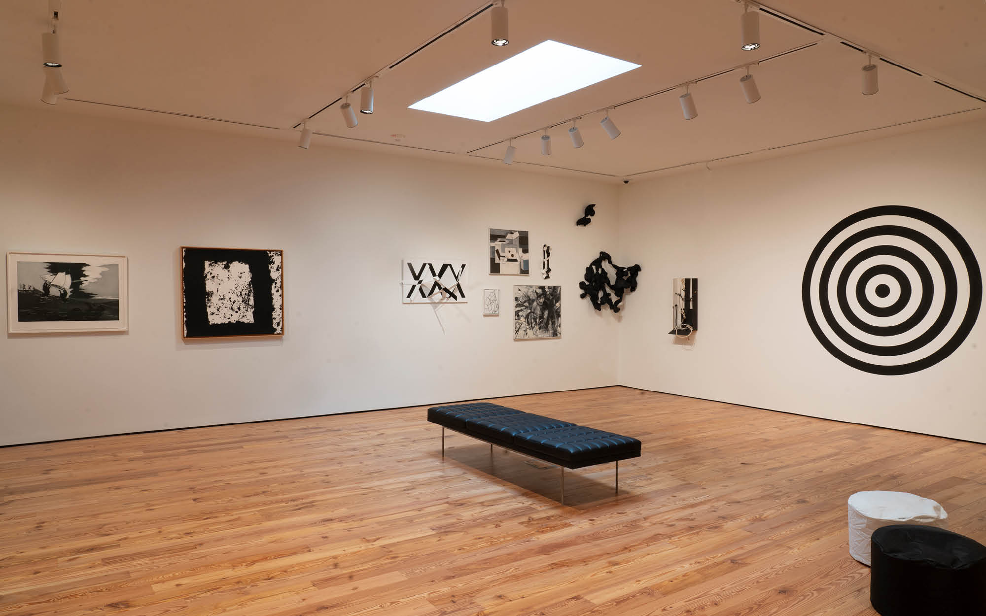 Color. Theory. & (b/w) Exhibition's North Gallery featuring work from Kara Walker, Richard Serra, Robert Barber, and Dave Lewis
