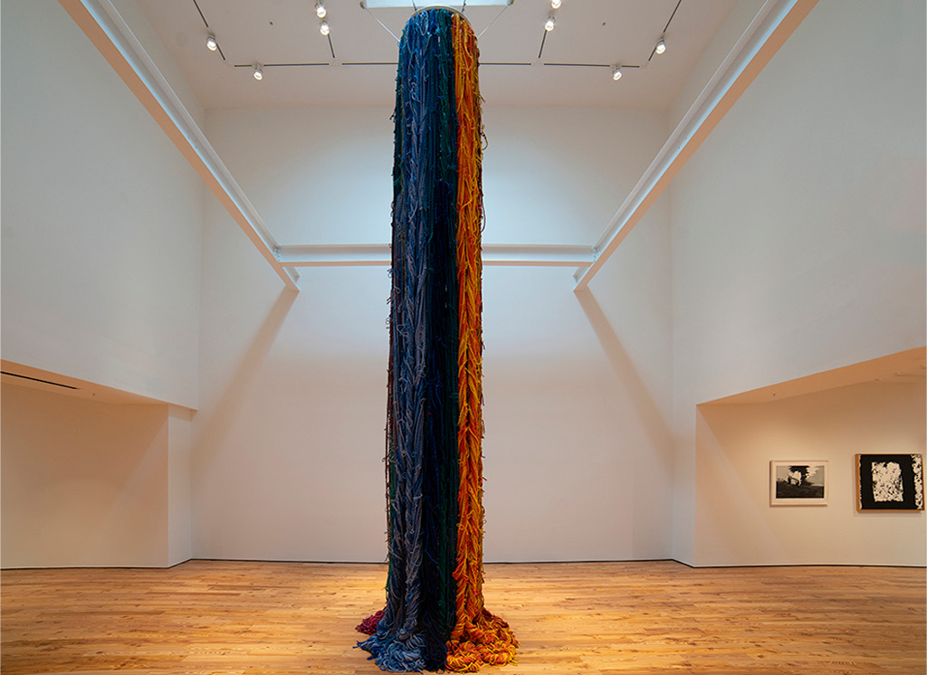 Sheila Hicks' The Questioning Column (2016/2019)