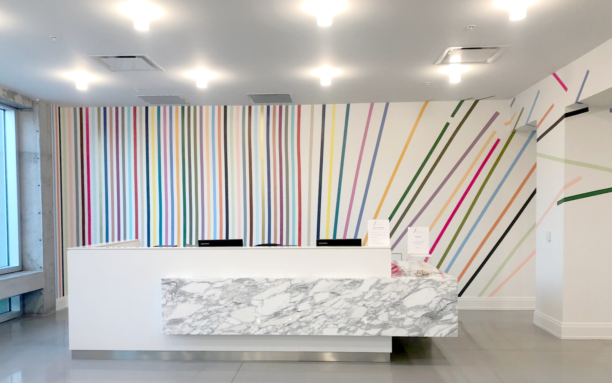 Leah Rosenberg's 28 Colors (Sarasota, FL) in the Morganthal Reception and Wendy G. Surkis & Peppi Elona Lobby at Sarasota Art Museum