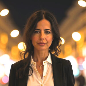 Elana Rubinfeld headshot with a blur background